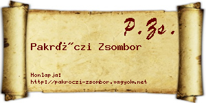 Pakróczi Zsombor névjegykártya